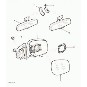 glace retroviseur exterieur Range P38
