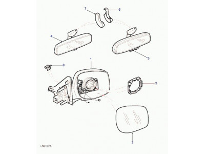 glace retroviseur exterieur Range P38
