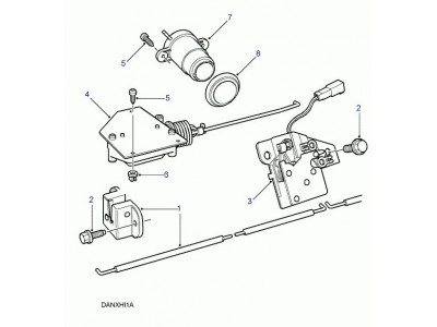 dispositif de fixation hayon centrale Range P38