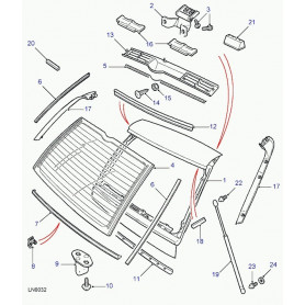 Glass tailgate window range rover p38