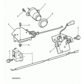 dispositif de fixation exterieur droit hayon Range P38