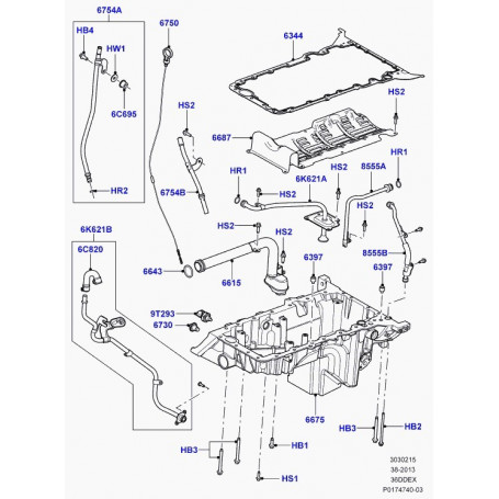 joint carter d'huile Range L322,  Sport