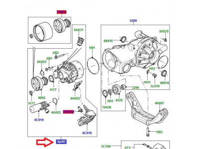 accouplement arbre transmission Evoque