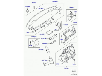 couvercle planche de bord Discovery 3, Range Sport