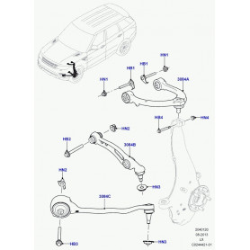 boulon ecrou frein Range L405,  Sport