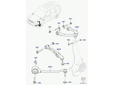 boulon ecrou frein Range L405,  Sport