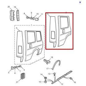 Side door panel 5. - left - 1996 (ta)