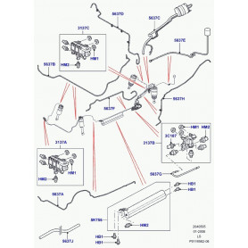 Tube de circulation air arriere suspension pneumatique p38