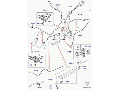 Tube de circulation air arriere suspension pneumatique p38