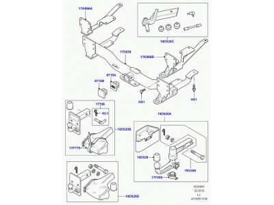 Jeu dispositif attelage remorque Range L322