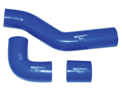 Kit de 3 durites intercooler silicon bleu