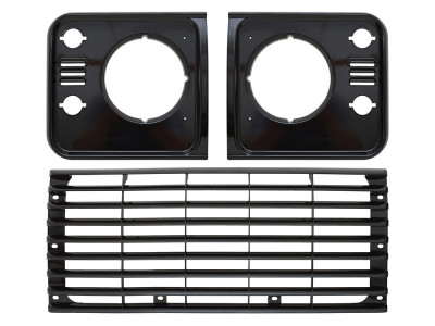 Grille and headlamp surround set