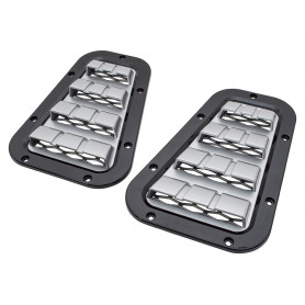 xs bonnet vent set black with silv