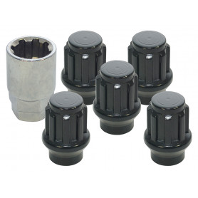 Locking wheel nut kit black only(5)