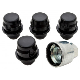 locking wheel nut kit satin black Discovery 3, 4, Range L405, Sport