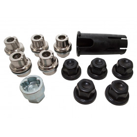 Black locking wheel nut kit