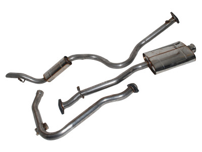 Exhaust stainless double 's' defender 110 200 tdi from 1971 to 1979