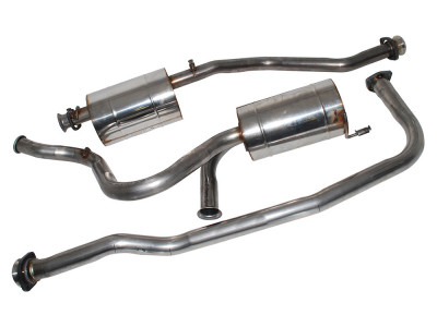 Exhaust stainless double 's' defender 90 300 tdi 1994 to 1995