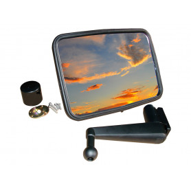 Unbreakable mirror kit convex short arm