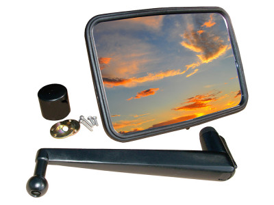 Unbreakable mirror kit convex long arm