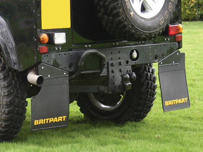 Pair of britpart mudflaps (yellow logo)