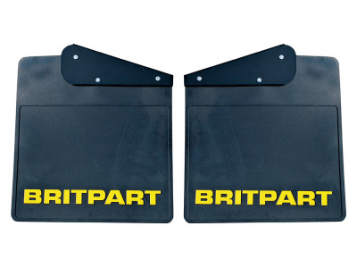 Pair of wide britpart mudflaps (yellow l