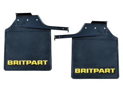 Pair of britpart mudflaps (yellow logo)