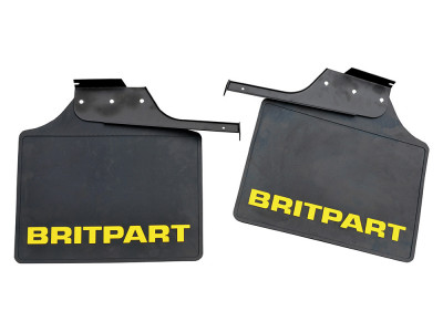 Pair of wide britpart mudflaps (yellow l