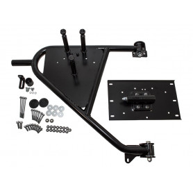 Swing away rear door mount spare wheel carrier