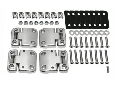 Kit charnieres iNOX complet pour portes avant defender