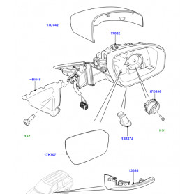 retroviseur exterieur droit Range Rover L405