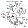 Roulement de roue interne de moyeu jusqu'a juin 1980